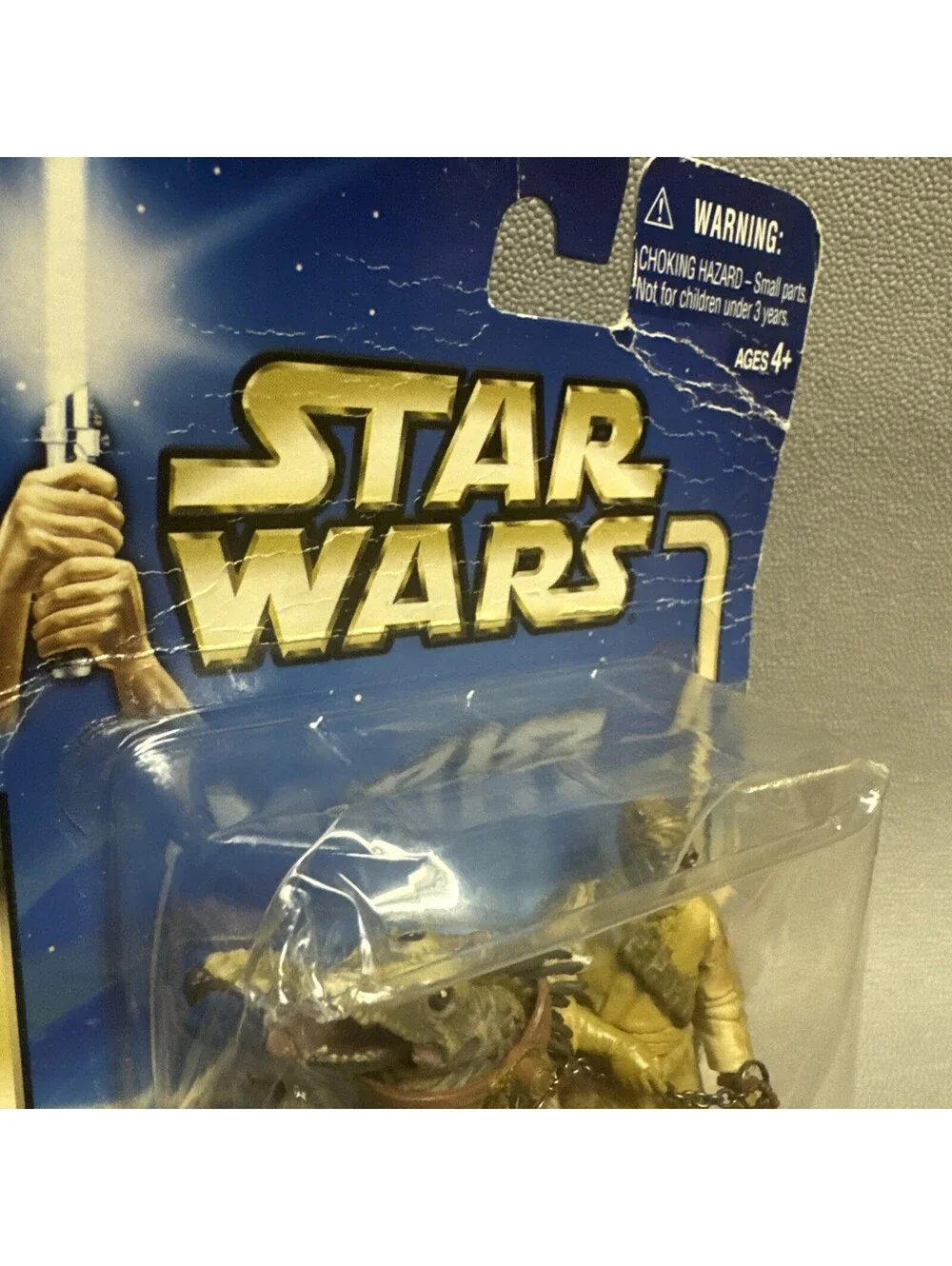 Star Wars Saga Basic Figures Tusken Raider w/Massiff Action Figure 2002 Damaged